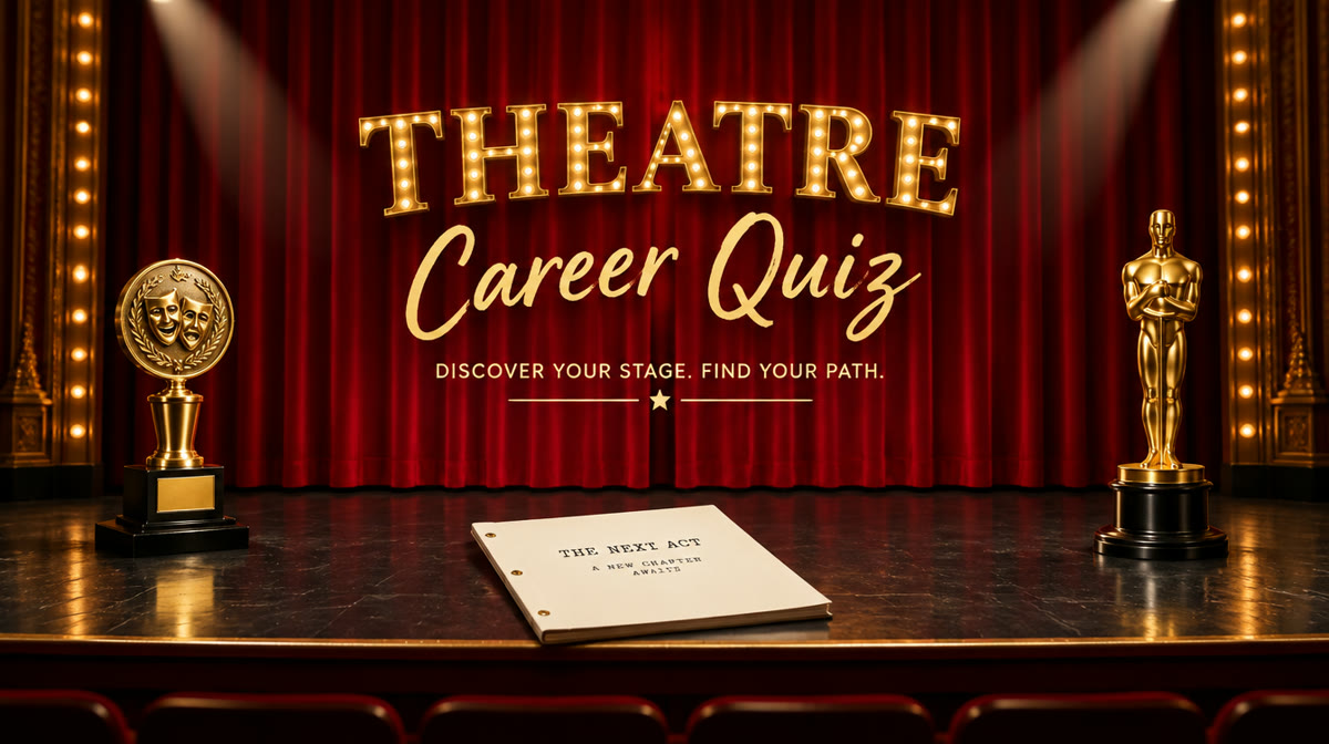 A theater curtain and a director's chair on a dark stage